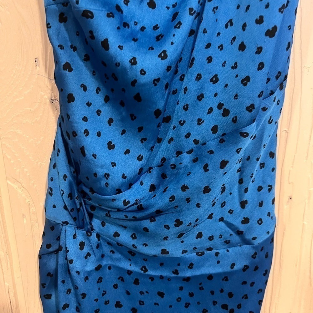 Heartland Robin Dress in Cobalt Blue One Shoulder Slit elastic back XS new - Picture 15 of 16